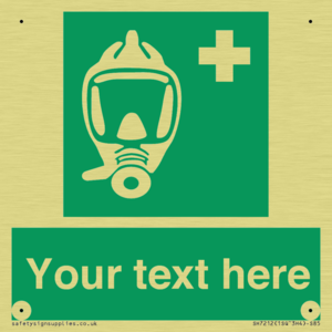 Custom sign safe condition Emergency escape breathing device